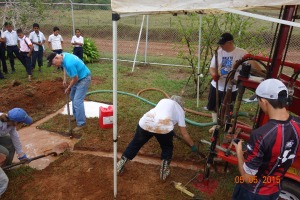The team drilling the well